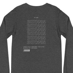 Bitcoin Store of Value- Unisex Long Sleeve Tee