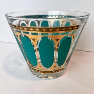 Vintage Fred Press Barware Glass Bowl Ice Bucket