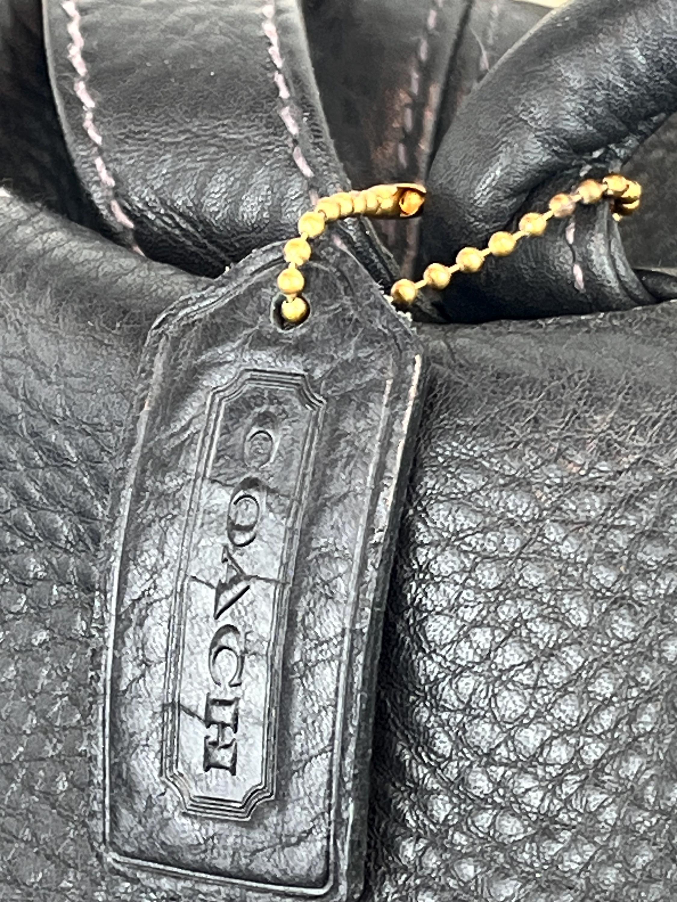 Vintage Coach Classic Sonoma Pebbled Black Leather Backpack 