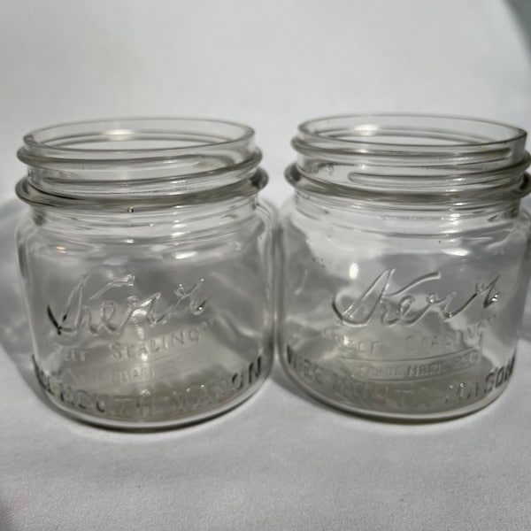 Vintage Kerr self sealing wide mouth canning jars