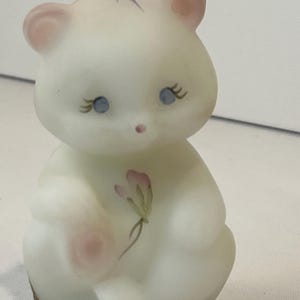 Fenton Glass Hand Painted Bear