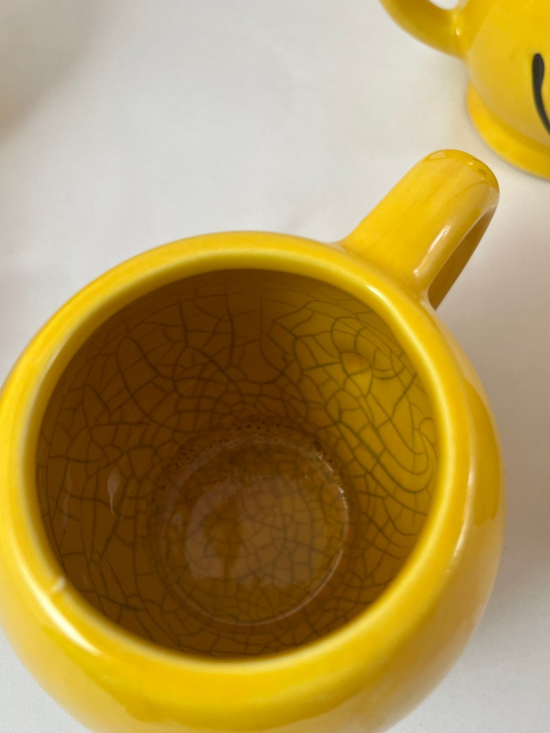 Mccoy Smiley Face Cookie Jar and Mugs - Etsy