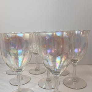 Irridescent wine glasses