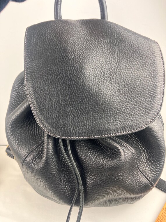 Vintage Coach Classic Sonoma Pebbled Black Leather Backpack  display picture 1
