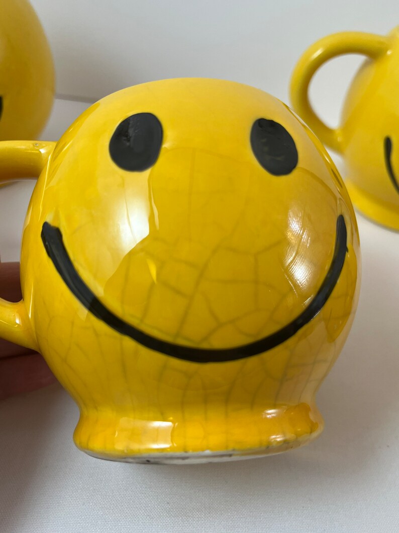 Mccoy Smiley Face Cookie Jar and Mugs - Etsy