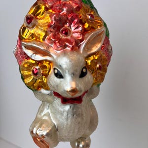 Radko Easter Bunny with Flowers Ornament