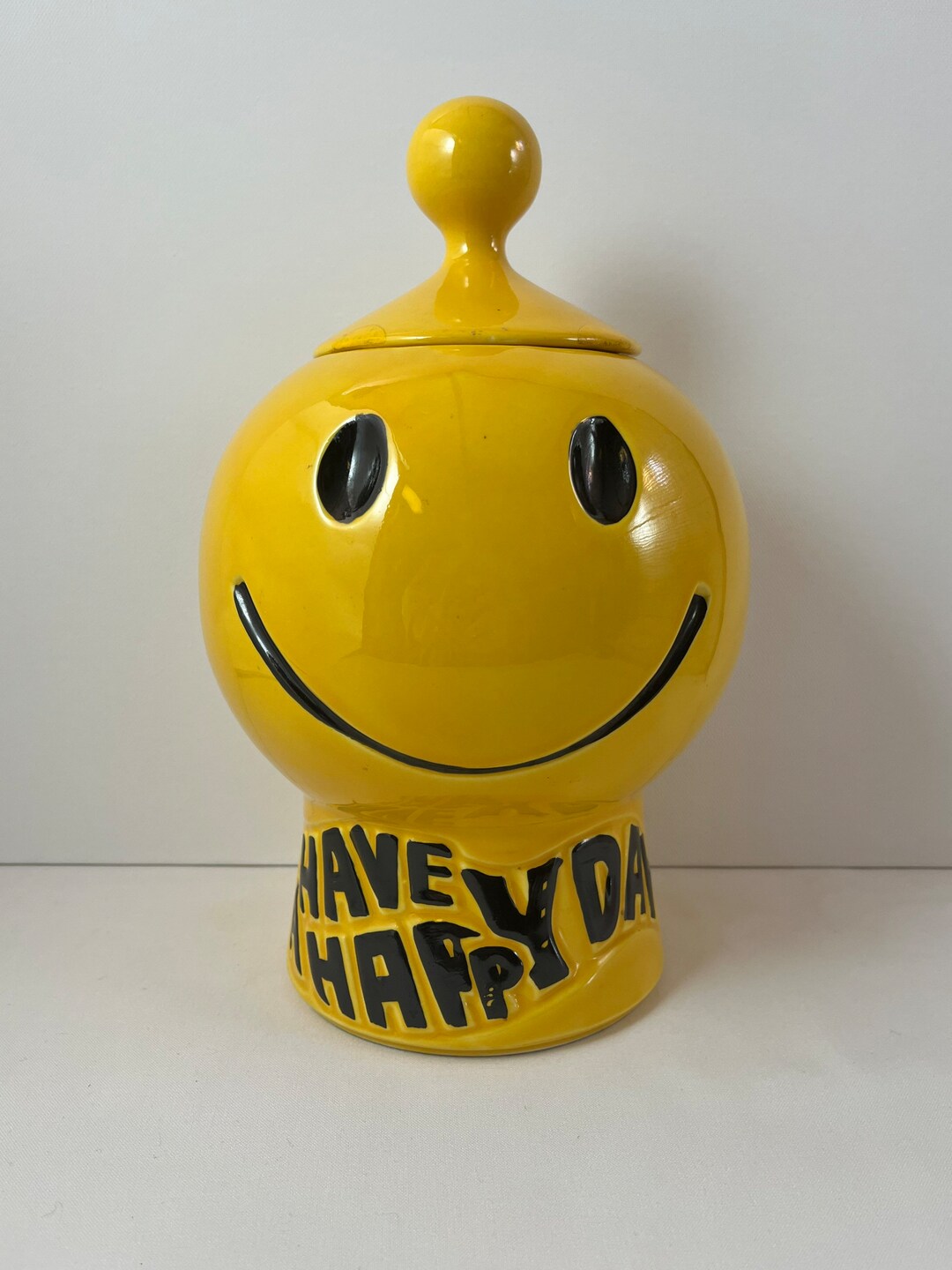 Mccoy Smiley Face Cookie Jar and Mugs - Etsy