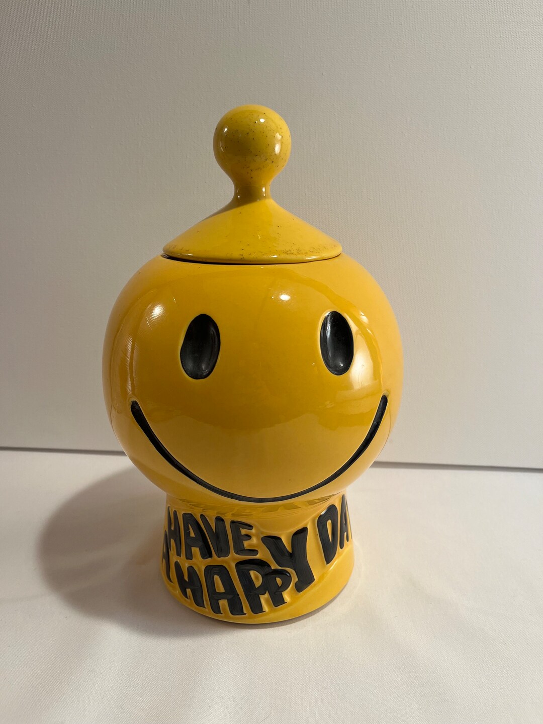 Mccoy Smiley Face Cookie Jar and Mugs - Etsy