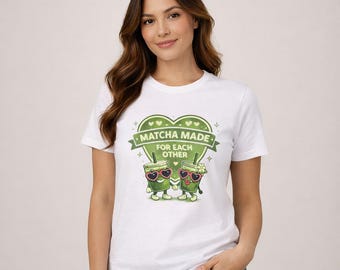 抹茶でお互いを思いやるTシャツ - バレンタインデーギフト