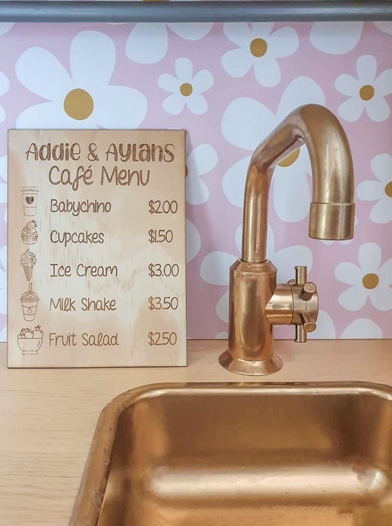 Kids Cafe Menu Play Kitchen Menu Playroom Decor Etsy