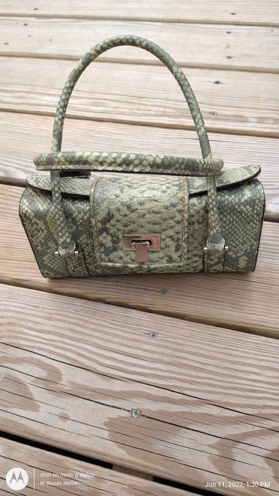 Green Alligator clutch - image 5