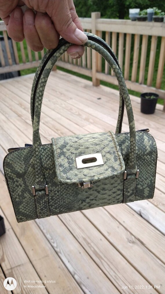 Green Alligator clutch - image 3