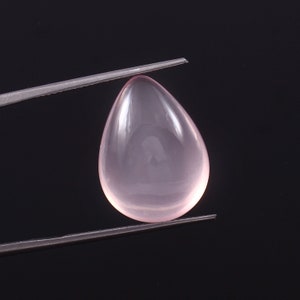 Natürlicher Rosenquarz Cabochon Edelstein | Hochwertiger Rosenquarz Edelstein | Cabochon Größe 15X20 MM | Cabochon für Schmuck