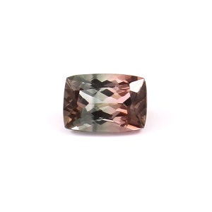 Bi color Natural Tourmaline Faceted Cut Loose Gemstone 4.7X6.7 MM Cushion Shape Tourmaline Gemstone Bicolor Gemstone Watermelon Tourmaline