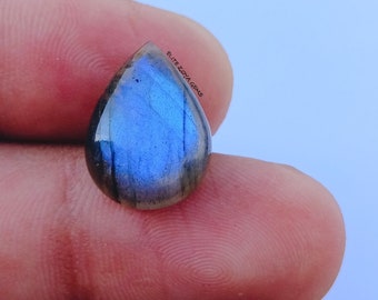 Piedra preciosa suelta de labradorita azul de calidad AAA / Cabujones de labradorita natural / Labradorita en forma de pera de 12X16 MM / Para hacer artículos de joyería /