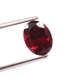 Oval Shape Natural Red Garnet Gemstone | 6X8MM Faceted Loose Red Garnet Gems | January Birthstone Best For Jewelry Making | AAA Grade Gems |