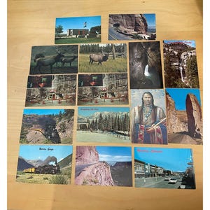 Lot de 15 cartes postales vintage du Colorado, voie étroite Quray Montrose Purgatory