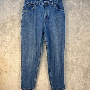 VTG Gitano Jeans Size 29 High Rise Straight Leg Medium Wash 80s 90s