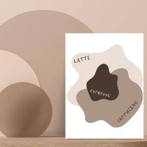 Digital print with coffee vibe, coffee art, latte digital print, espresso digital print, cappuccino digital print, digital download