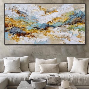 3D Impasto Abstract Art Oil Painting On Canvas Colorful Modern Textured Wall Painting Bold Impressionist Artwork Living Room Mural Original