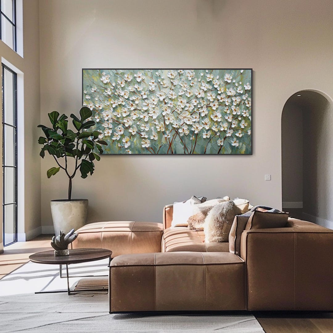 Original Flower Textured Wall Art 3D Abstrat Painting on Canvas Wall ...