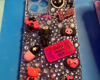 Custodia rosa e nera per iPhone 12 Pro Max