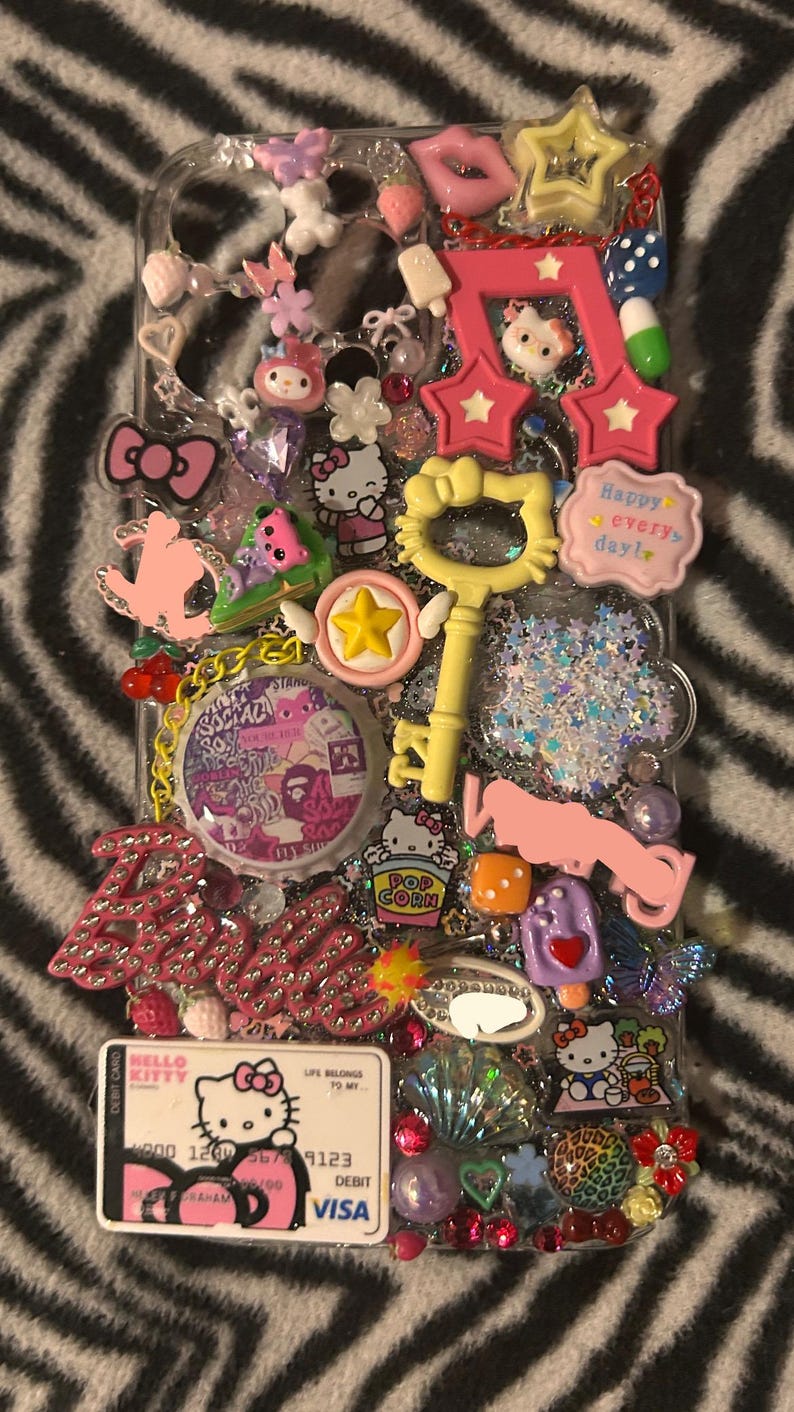 Premade junk cases Hello Kitty, phone case bling phone case Sanrio phone case Kawaii phone case 16 pro max (9)
