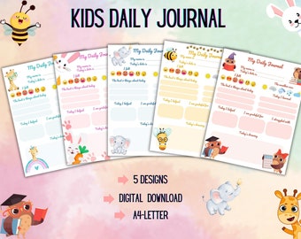 Kids Daily Journal Printable | Journal for Kids | Diary for Children | Kids Activity Drawing Page | Digital Download | Digital Planner