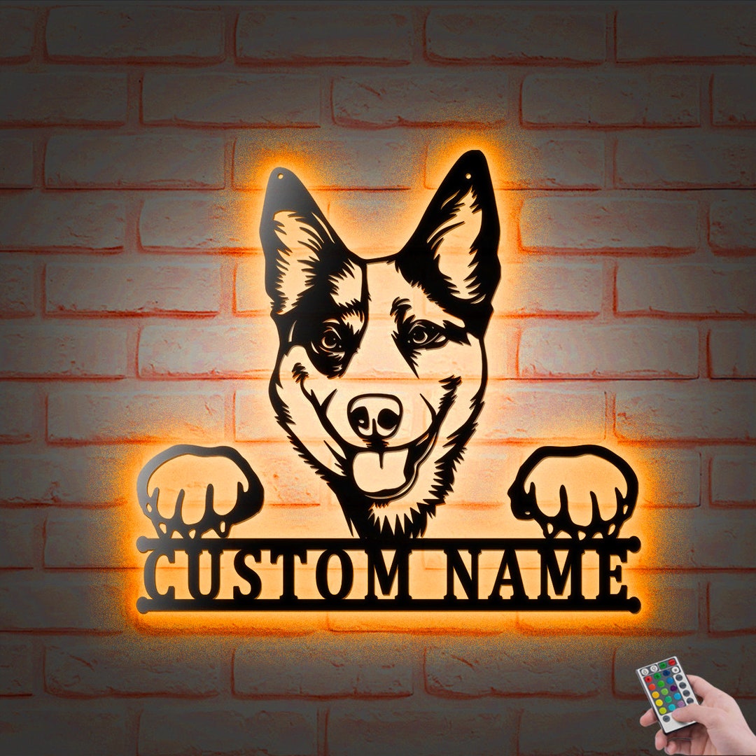 Custom Australian Cattle Metal Wall Art With Led Light Etsy