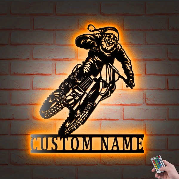 Led Santa Motorcycle Etsy