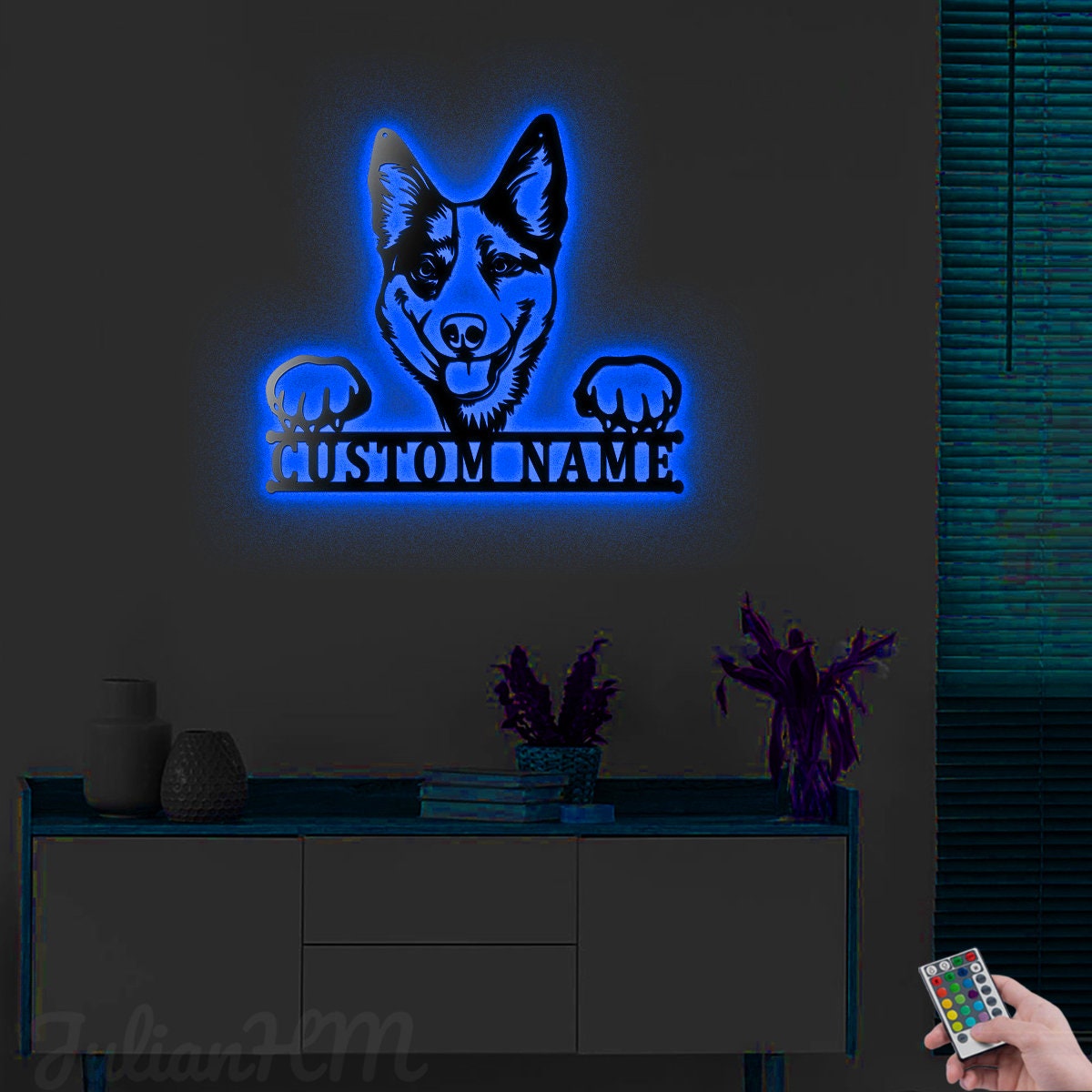 Custom Australian Cattle Metal Wall Art With Led Light Etsy