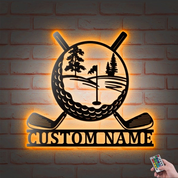 Outdoor Golfer Metal Wall Art Etsy