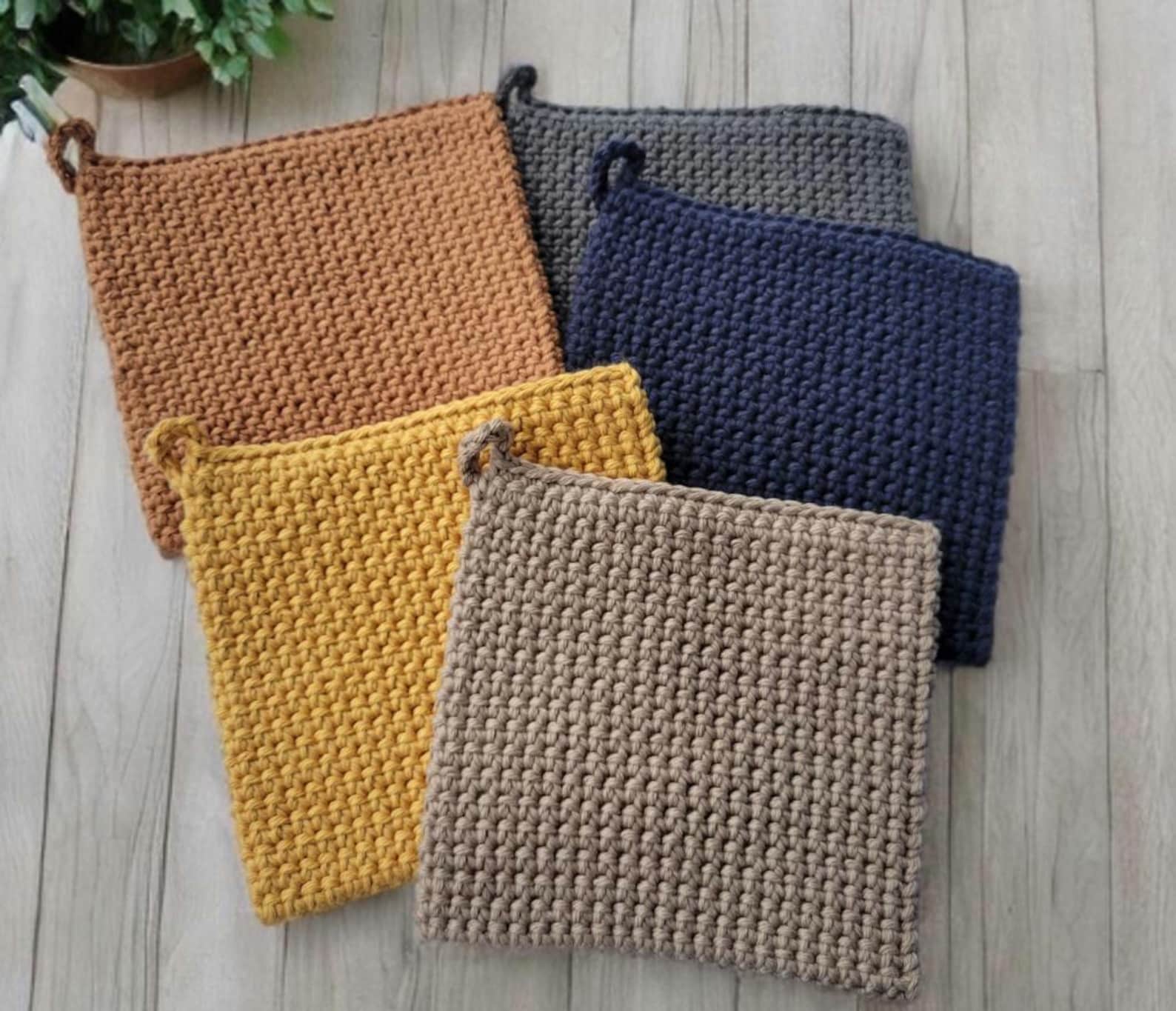 Double Thick Crochet Potholders,Crochet Pot Holders, 7x7 Pot Holder, Crochet Hot Pads, Housewarming Gift, Kitchen Gifts, Hostess Gift