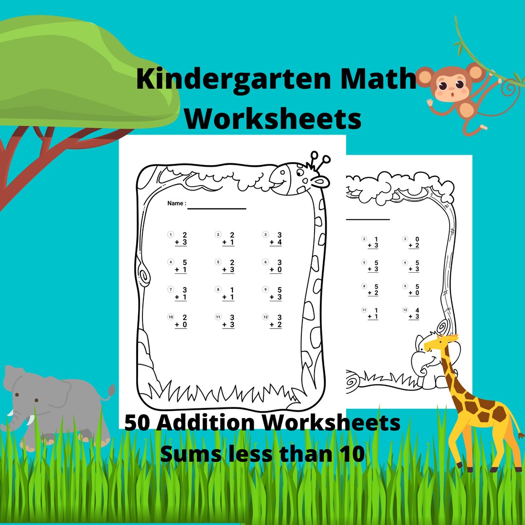 Printable Math Drills For Kindergarten