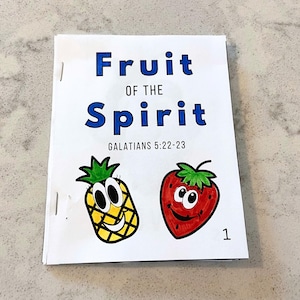 Travaux manuels Fruit of the Spirit, pages à colorier de la Bible chrétienne pour enfants, activité biblique sur les Galates, travaux manuels pour l'école du dimanche, activité pour l'école à la maison