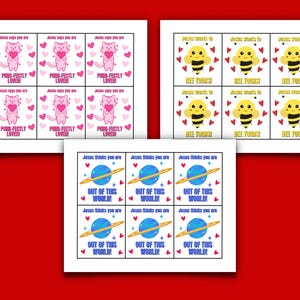 Christian Valentines Kids Cards Scripture Printable Valentines, Jesus Faith, Valentines Day Cards, Sunday School Activity, Valentines Day image 6