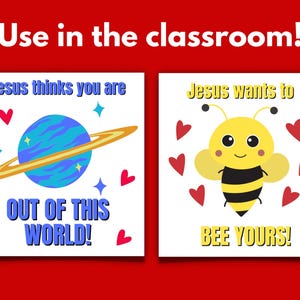 Christian Valentines Kids Cards Scripture Printable Valentines, Jesus Faith, Valentines Day Cards, Sunday School Activity, Valentines Day image 4