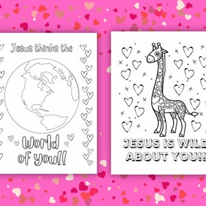 Valentines Day Faith Jesus Coloring Pages Kids, Christian Coloring ...