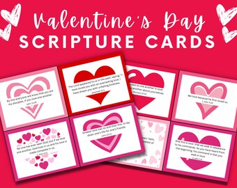 Christian Valentine Scripture Cards, Love Bible Cards for Kids Family, Bible Verse Love, Scripture Love Cards, Printable Scripture