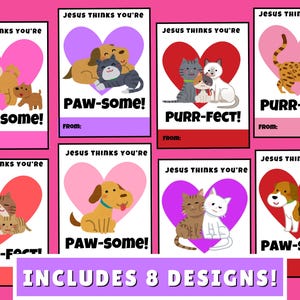 Christian Valentines Day Kids Cards Scripture Printable, Elementary Jesus Faith, Sunday School Activity, Homeschool Activity