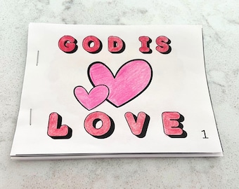 Christian Valentine’s Day Bible Coloring Pages Craft Kids, Bible Verse Scripture Activity, Sunday School Craft, Homeschool Activity