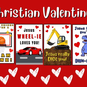 Christian Valentines Day Kids Cards Scripture Printable, Elementary Jesus Faith, Sunday School Activity, Homeschool Activity