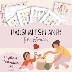 Aufgabenplan für Kinder und Eltern | Haushaltsplan, Routineplan | Montessori Aufgabenplaner mit Routinekarten als PDF Download | Wochenplan