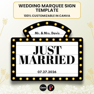 Bottle Service Sign For Wedding - Marquee Entrance Reception Sign, Editable Canva Template, Wedding Entrance Sign Decor, DSE3