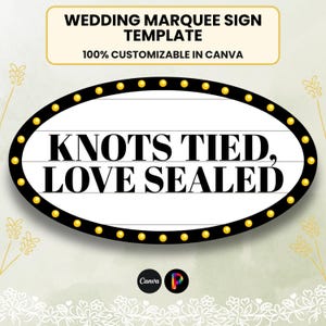 Wedding Marquee Entrance Sign - Customizable Editable Canva Template for Reception & Bottle Service | Wedding Signs Bundle