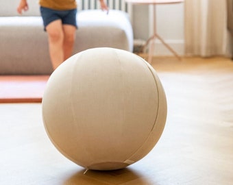 45 cm Sitting Ball | Fitness Ball | Yoga Ball | Oatmeal Latte - byAlex