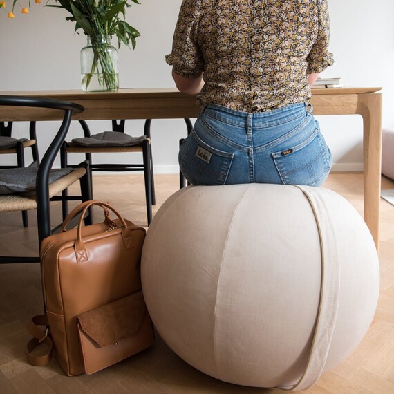 BEIGE SITTING BALL 65 Cm Ergonomic Ball Fitness Ball Yoga Ball Birth Ball Oatmeal Latte Byalex Etsy Canada