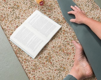 Thick Floral Yoga Mat - 3cm Supportive Foam, Pilates Workout