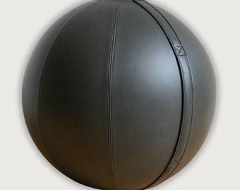 Grey Leather Sitting Ball - Onyx
