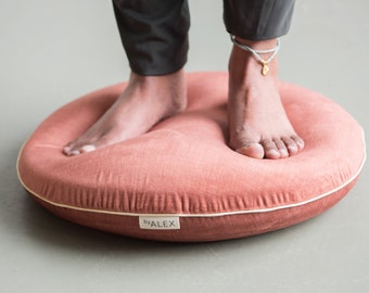EXERSICE CUSHION with COVER - wobble - stability cushion - Velvet Brown | byAlex